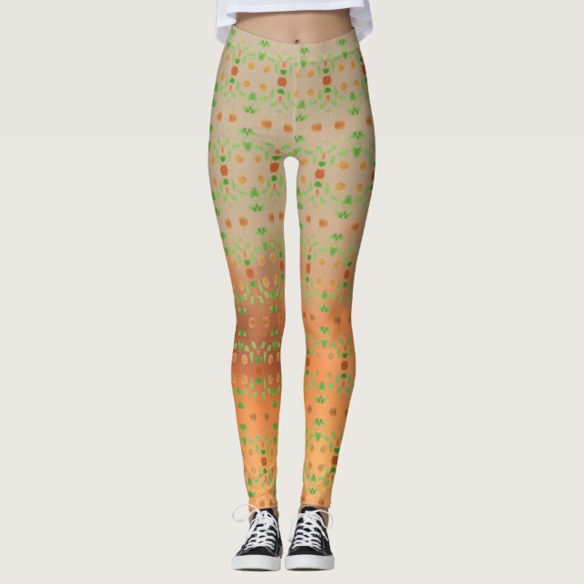 Koral och tejp, mönster leggings (Framsida)