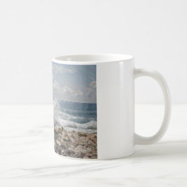 Koral och vågor kaffemugg