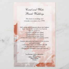 Koral och vit rev flygblad