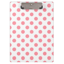 Koral och vitt polka dots
