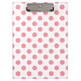 Koral och vitt polka dots