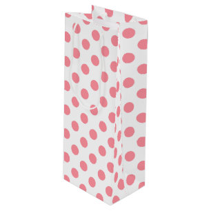 Koral och vitt polka dots