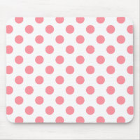 Koral och vitt polka dots