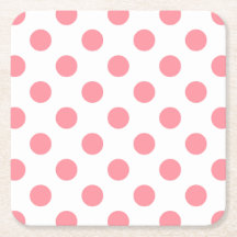 Koral och vitt polka dots