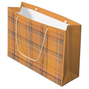 Koral, orange, brun tartan plaid. dekorativ kudde