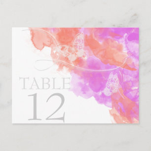 Koral, orchid Watercolor Butterfly Bliss Bord Card Vykort