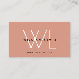 Koral Peach Modern Minimalist Social Media Icons Visitkort