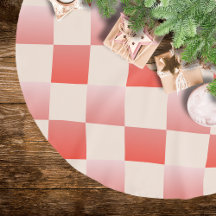 Koral Persika Gradient Rutig Mönster