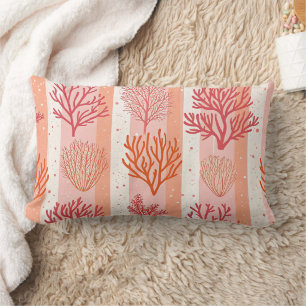Koral Reef Dekorativ kudde Cover Orange & Rosa Cor