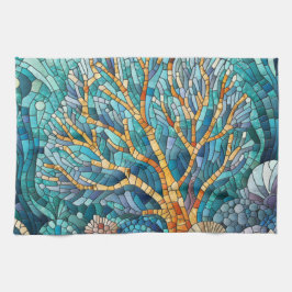Koral Reef mosaic art Kökshandduk