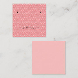 Koral Rosa Art Deco Iris Visning Card Fyrkantigt Visitkort