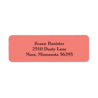 Koral Rosa Enkel vanlig Returetiketter Returadress Etikett