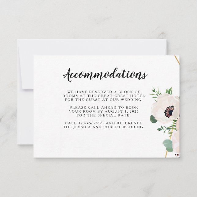 Koral Rosa Flowers Bröllop informationskort OSA Kort (Framsida)