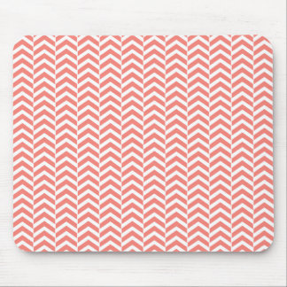 Koral Rosa med Teal Chevron Mönster Musmatta