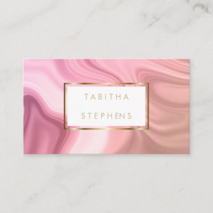 Koral Rosa Smälta Virvlar Designer Företag Visitkort