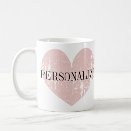 Koral rosa, vävt personlig kaffe av  i väster mugg