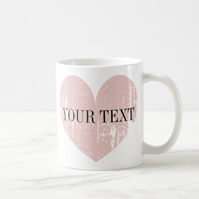 Koral rosa, vävt personlig kaffe av  i väster mugg (Höger)