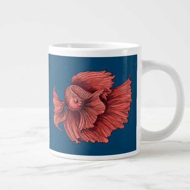 Koral Siamese-fisk Jumbo Mugg (Höger)