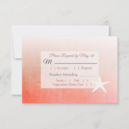 Koral Starfish Tropical Bröllop OSA Card