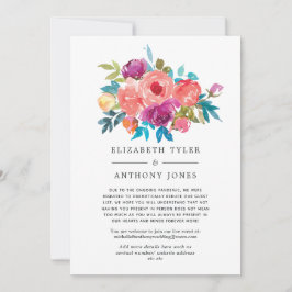 Koral, turkos och Lila Reduced Guest List Meddelande