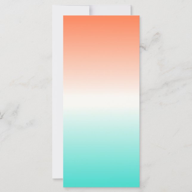 Koral vit turkos Tricolor Ombre Blank (Framsida)