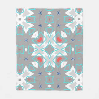 Koralgrå Mandala-mönster | Geometriskt blomsterboh Fleecefilt