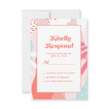 Koralgrön Geometrisk Konstnärlig |  Modern Abstrak