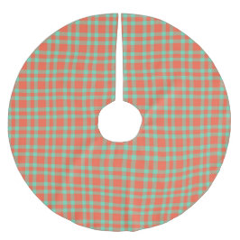 Koralj Akvamarin Karomuster Julgransmatta Borstad Polyester