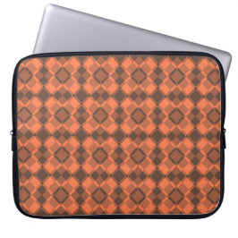 Koraljbrun Rutig Argyle Mönster Laptop Fodral