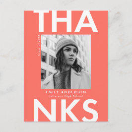 Korall | Bold Grad Photo Studenten Tack Vykort