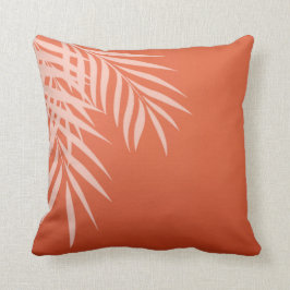 Korall för strandpalmträdSilhouette | Kudde