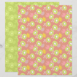 Korall Kiwi Scrapbookpapper
