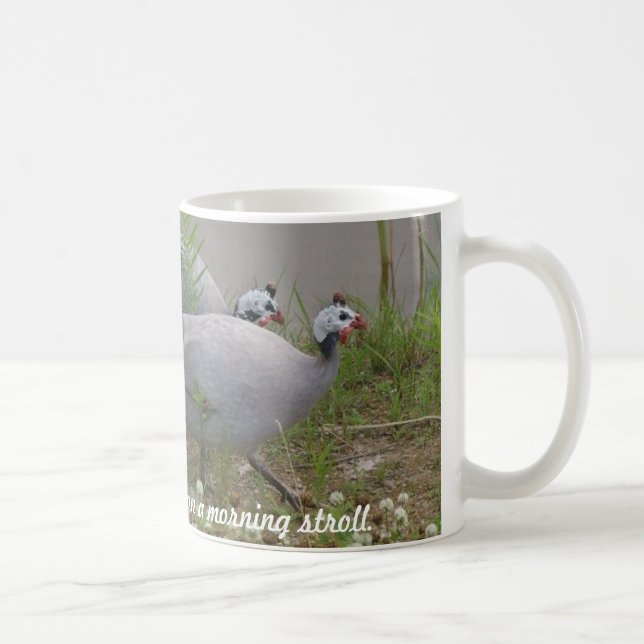Korall- & lavendelGuineas på en morgon… Kaffemugg (Höger)