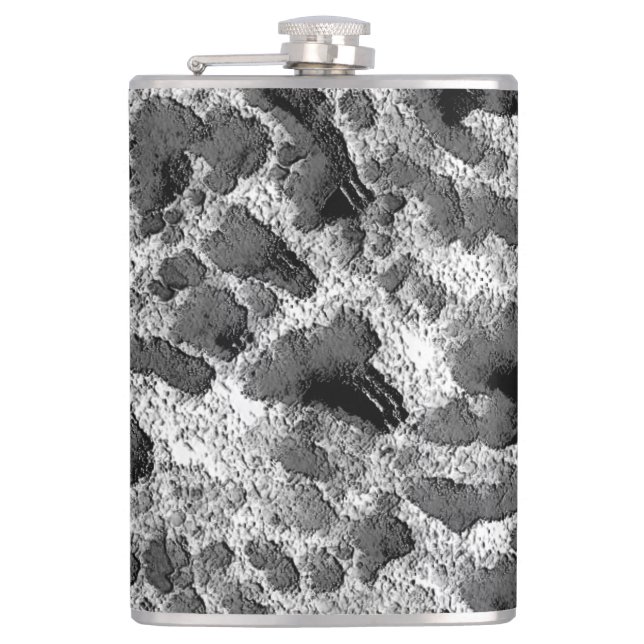 Korall med svart och vit färg runt kudde fickplunta (Framsidan)