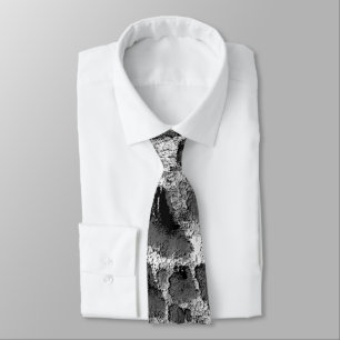 Korall med svart och vit färg runt kudde slips