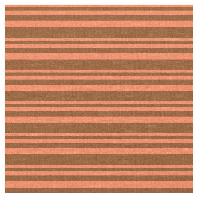 Korall och brun Färgad, lind/stripe Mönster Tyg (Närbild)
