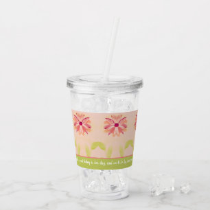 Korall och lime bröllopsgäst take away mugg
