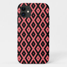 Korall och svart diamant mönster