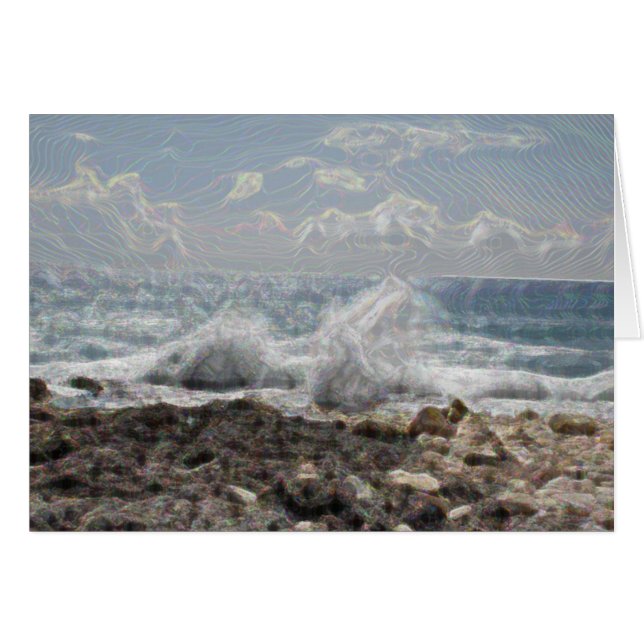 Korall och Vågar Hälsningskort (Framsidan Horizontal)