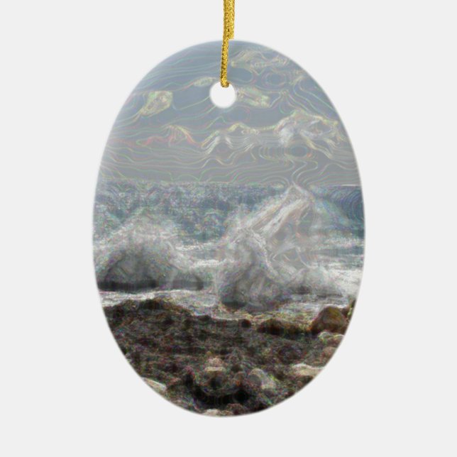 Korall och Vågar Julgransprydnad Keramik (Framsidan)