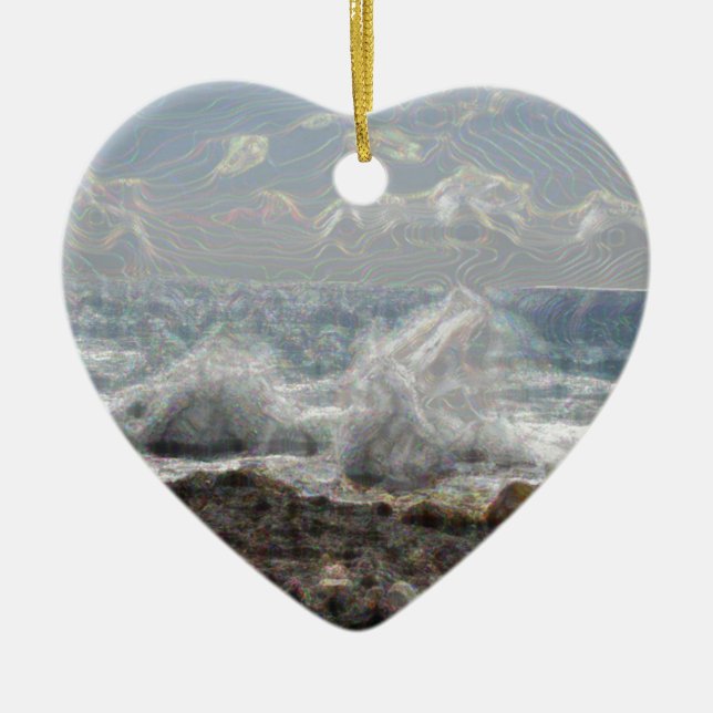 Korall och Vågar Julgransprydnad Keramik (Framsidan)