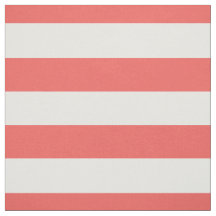 Korall och vit 1,5" vågrätrandmönster