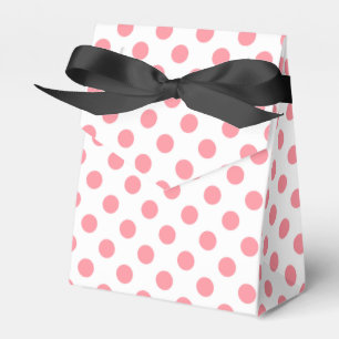 Korall och vita polka dots presentaskar