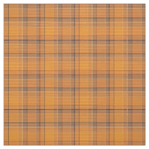 Korall, orange, brun tartanplaid tyg