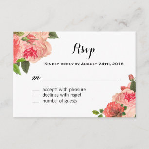 Korall Peonie på svart tavlaOSA kort