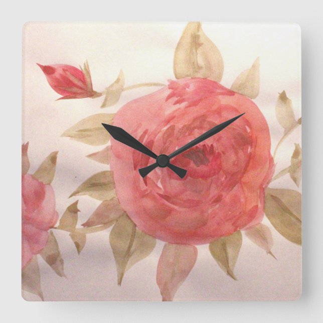 Korall, Ro-klocka Fyrkantig Klocka (Framsida)