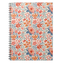 Korall & Teal Trädgårdsblommor på Mjuk Beige