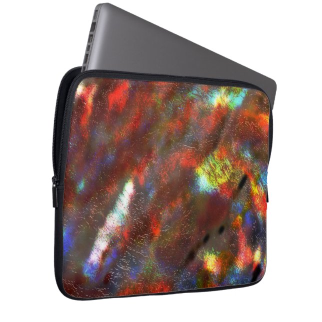Korall till färgad nedfläckad struktur under rågla laptop fodral (Framsidan Höger)