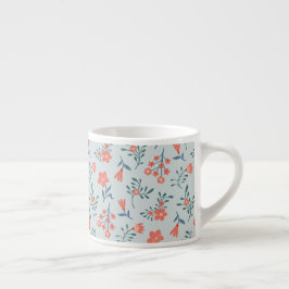 Korallängd Blommönster Espressomugg