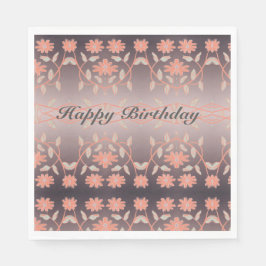 Korallblommor, mönstrad pappersservett